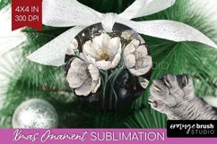 White Flowers Ornament PNG - Floral PNG Sublimation Product Image 1