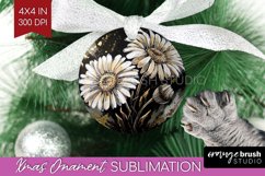 White Flowers Ornament PNG - Floral PNG Sublimation Product Image 1