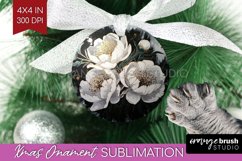 White Flowers Ornament PNG - Floral PNG Sublimation Product Image 1