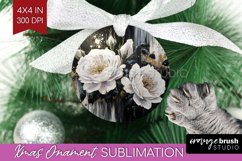 White Flowers Ornament PNG - Floral PNG Sublimation Product Image 1