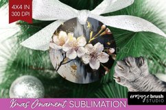 White Flowers Ornament PNG - Floral PNG Sublimation Product Image 1