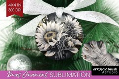 White Flowers Ornament PNG - Floral PNG Sublimation Product Image 1
