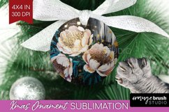 White Flowers Ornament PNG - Floral PNG Sublimation Product Image 1