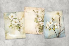 white flowers junk journal pages Product Image 3