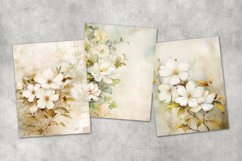 white flowers junk journal pages Product Image 5