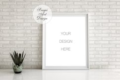 8x10 16x20 24x30 Digital Vertical White Frame Mockup,PSD PNG Product Image 1