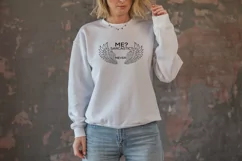 Me? Sarcastic? Never. Funny Quotes in Png t shirt design Product Image 1