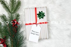 Christmas Gift Tag Mockup | Gift tag svg mockup Product Image 1