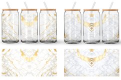 Glass Can Wraps White Gold Marble Stone Product Image 3