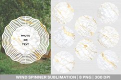 White Gold Marble Stone Wind Spinner | Sublimation Spinner D Product Image 1