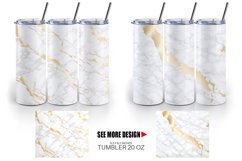 White Gold Marble Stone | Tumbler Sublimation Wrap Product Image 3