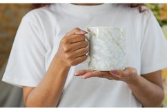 White Gold Marble Stone | Mug sublimation design Product Image 3