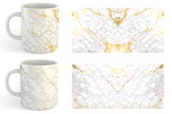 White Gold Marble Stone | Mug sublimation design Product Image 5