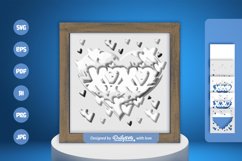 White Xoxo Valentine Heart Layered Papercut Product Image 2