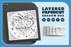 White Xoxo Valentine Heart Layered Papercut Product Image 1