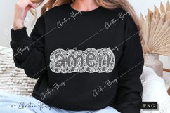 White Lace Amen PNG, Christian PNG Product Image 3