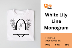 White Lily Line Monogram Product Image 1