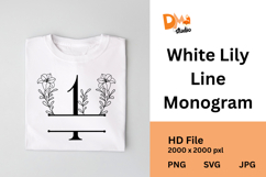 White Lily Line Monogram Product Image 1
