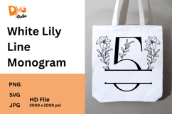 White Lily Line Monogram Product Image 1