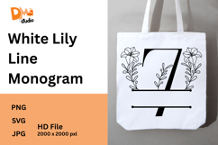 White Lily Line Monogram Product Image 1