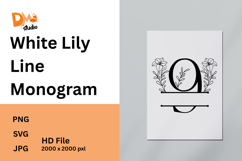 White Lily Line Monogram Product Image 1