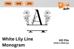 White Lily Line Monogram Product Image 1