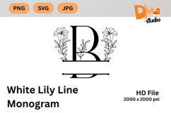 White Lily Line Monogram Product Image 1