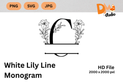 White Lily Line Monogram Product Image 1