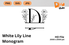 White Lily Line Monogram Product Image 1