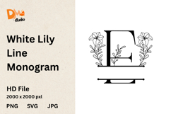 White Lily Line Monogram Product Image 1