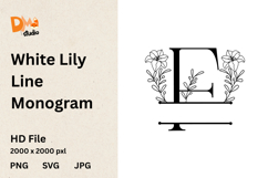 White Lily Line Monogram Product Image 1