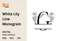 White Lily Line Monogram Product Image 1