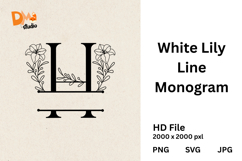 White Lily Line Monogram Product Image 1