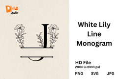 White Lily Line Monogram Product Image 1