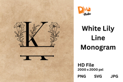 White Lily Line Monogram Product Image 1