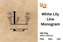 White Lily Line Monogram Product Image 1