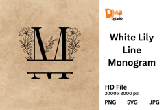White Lily Line Monogram Product Image 1