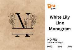 White Lily Line Monogram Product Image 1
