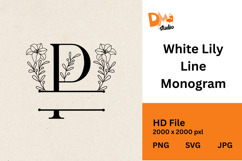 White Lily Line Monogram Product Image 1