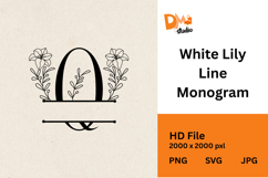 White Lily Line Monogram Product Image 1