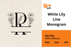 White Lily Line Monogram Product Image 1