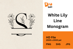 White Lily Line Monogram Product Image 1