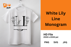 White Lily Line Monogram Product Image 1
