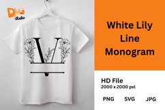 White Lily Line Monogram Product Image 1