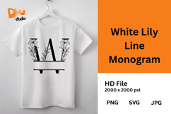 White Lily Line Monogram Product Image 1
