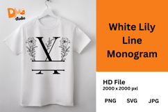 White Lily Line Monogram Product Image 1