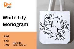 White Lily Monogram Product Image 1
