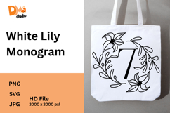 White Lily Monogram Product Image 1