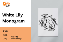White Lily Monogram Product Image 1