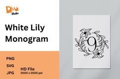 White Lily Monogram Product Image 1